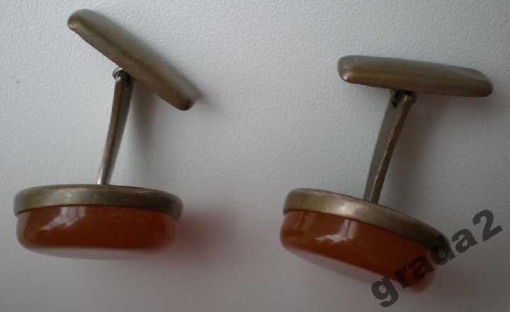 Запонки!  Винтаж !СССР!70-80гг.!Янтарь! - фото фото фото 3