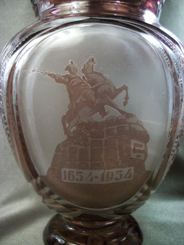 696 Ваза, кубок Б. Хмельницкий, 1953, 300 лет воссоединения Украины с Россией. - фото фото фото 2