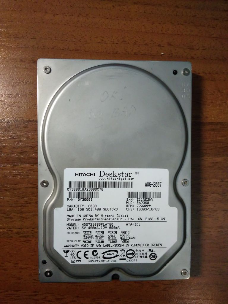 Жесткий диск HITACHI 80 GB IDE - фото фото фото 2