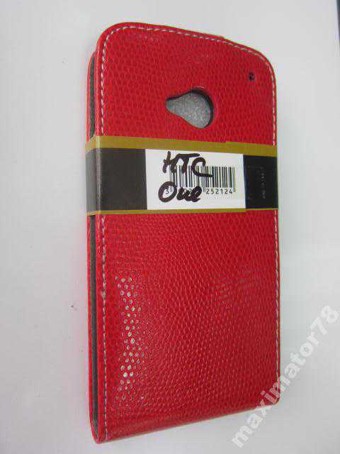 ЧЕХОЛ-КНИЖКА CASE HTC ONE 801e Stealth КРАСНЫЙ КРО - фото фото фото 1