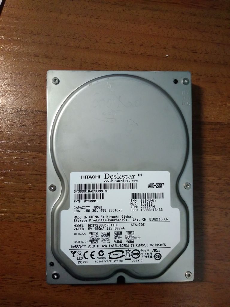 Жесткий диск HITACHI 80 GB IDE - фото фото фото 1