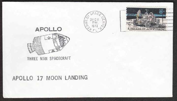 США 1971 КОСМОС КОСМИЧЕСКИЕ КОРАБЛИ АПОЛЛОН ЛУННАЯ ЭКСПЕДИЦИЯ ЛУНА Один конверт Каше - фото фото фото 1