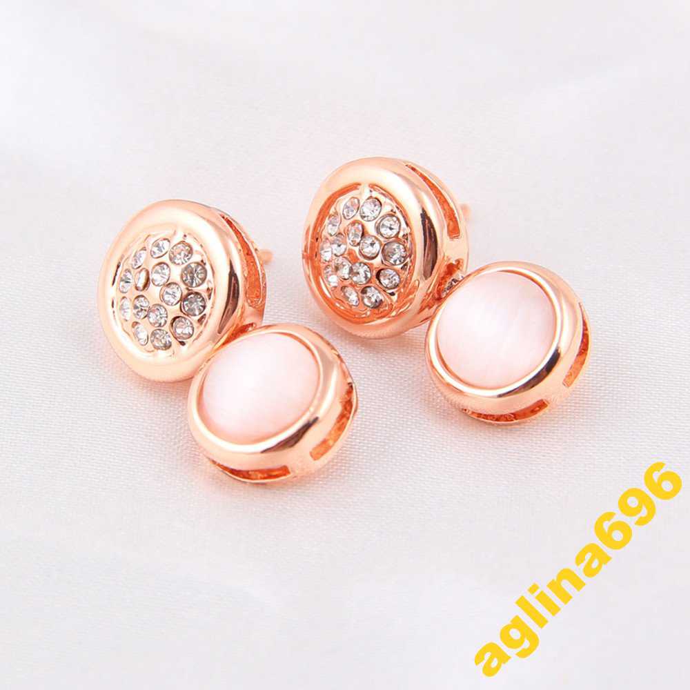 РОСКОШНЫЙ НАБОР СЕРЬГИ+КУЛОН Fashion18K rose gold - фото фото фото 5