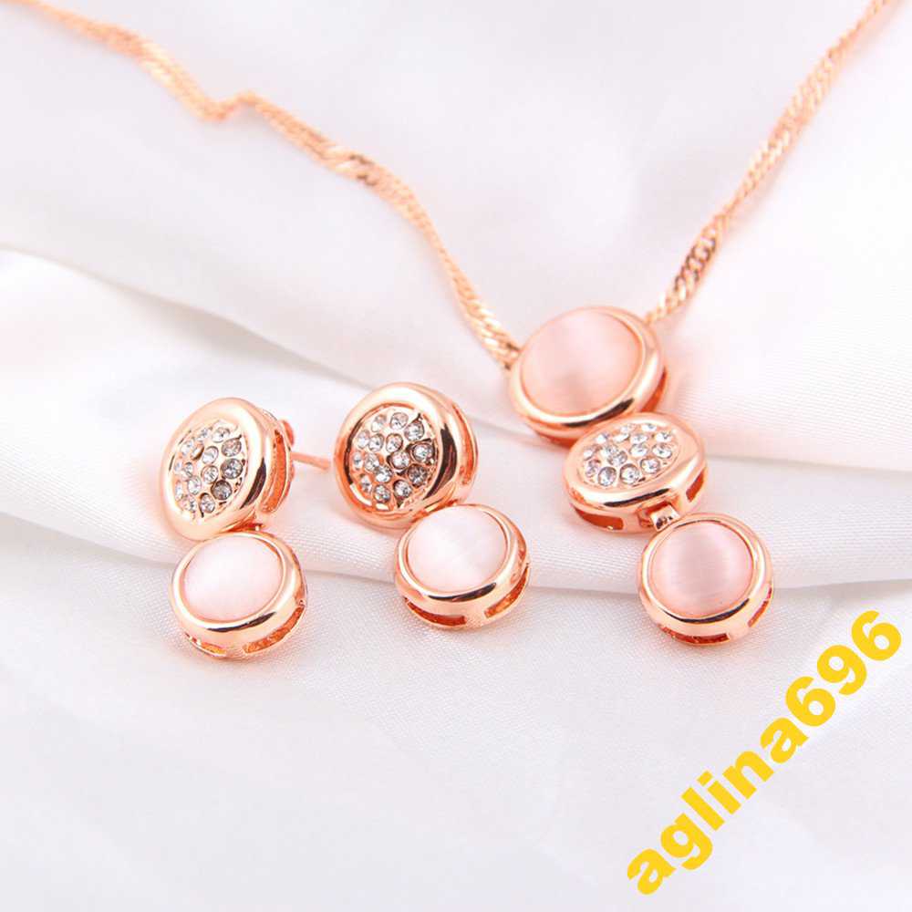 РОСКОШНЫЙ НАБОР СЕРЬГИ+КУЛОН Fashion18K rose gold - фото фото фото 4