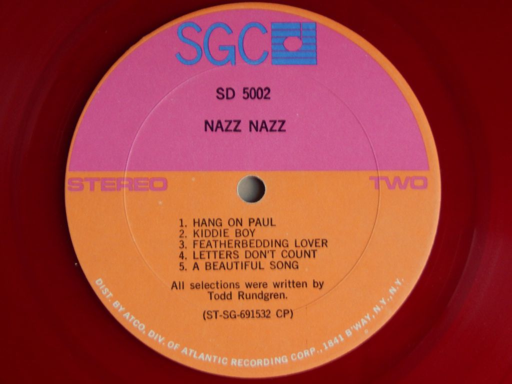 Nazz ‎– Nazz Nazz  (SGC ‎– SD 5002, US) EX+/EX+ Red Vinil - фото фото фото 4
