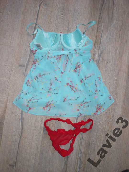 H&amp;M,Швеция! Голубой пеньюар + стринги 75А 34А - фото фото фото 6