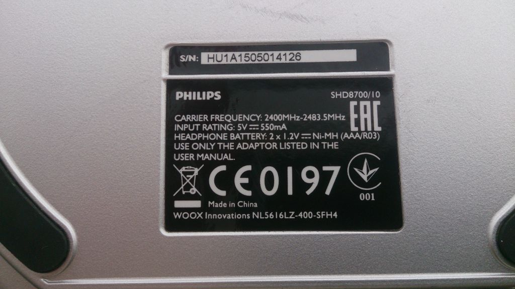 БЕСПРОВОДНЫЕ НАУШНИКИ  PHILIPS SHD8700 DIGITAL  999 ГРН - фото фото фото 6