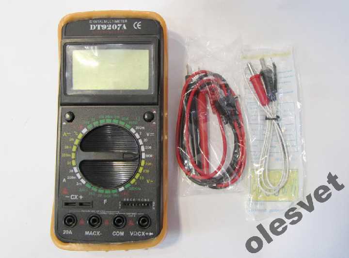 ТЕСТЕР DIGITAL MULTIMETER DT-9207 A - фото фото фото 0