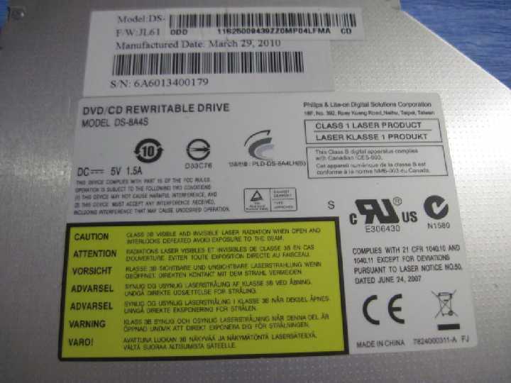 DVD-RW DS-8A4S SATA - фото фото фото 1