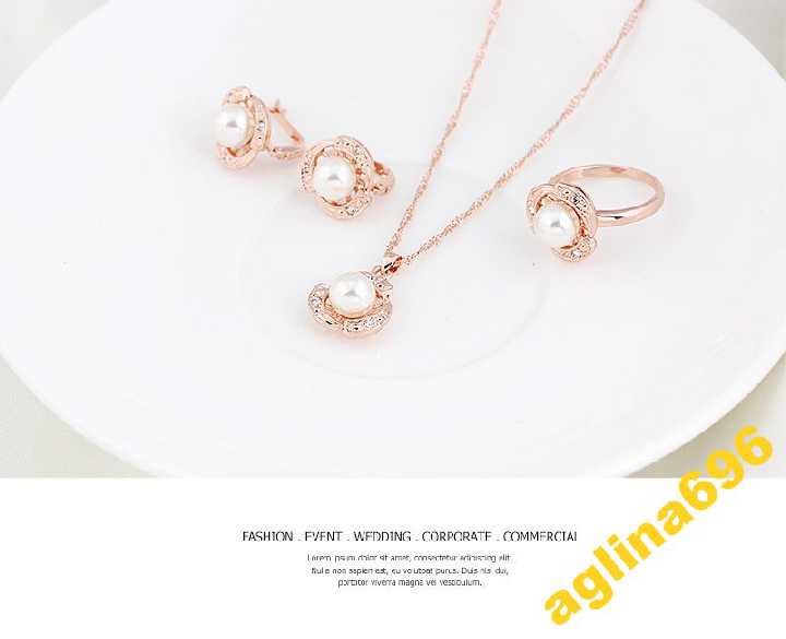 РОСКОШНЫЙ НАБОР ЖЕМЧУГ 3 в1 Fashion18K gold - фото фото фото 0