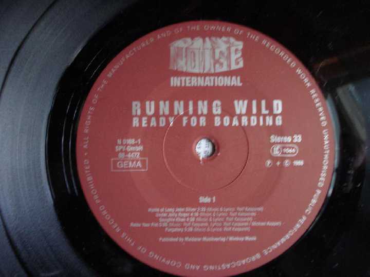 Running Wild ‎– Ready For Boarding  (Noise International ‎– N 0108-1, Germany) NM-/NM- - фото фото фото 3