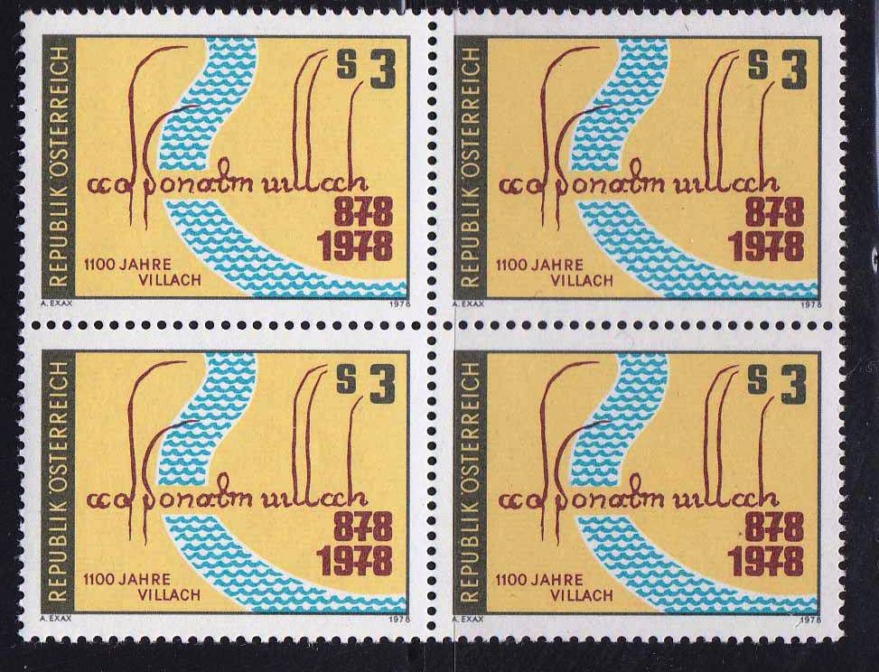 ZM Австрия  1978 г   MNH - квартблок - фото фото фото 0