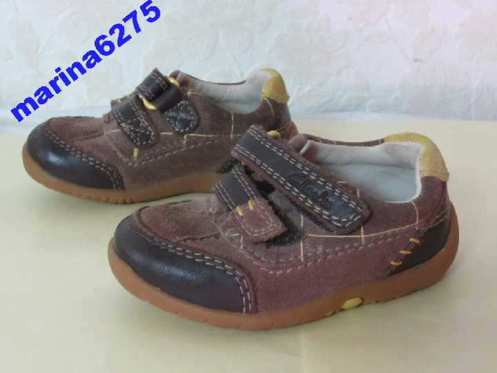 Кроссовки 100%нат кожа~Clarks FIRST SHOES~12см 19р - фото фото фото 1