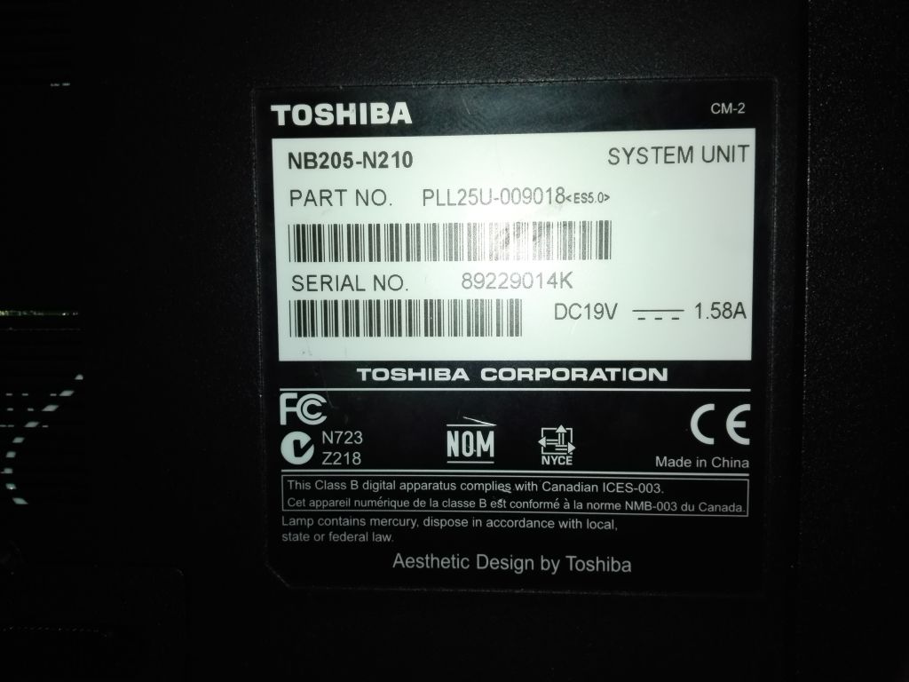 Нетбук Netbook Toshiba NB205 N210   1,66GHz  2GB  160GB - фото фото фото 5