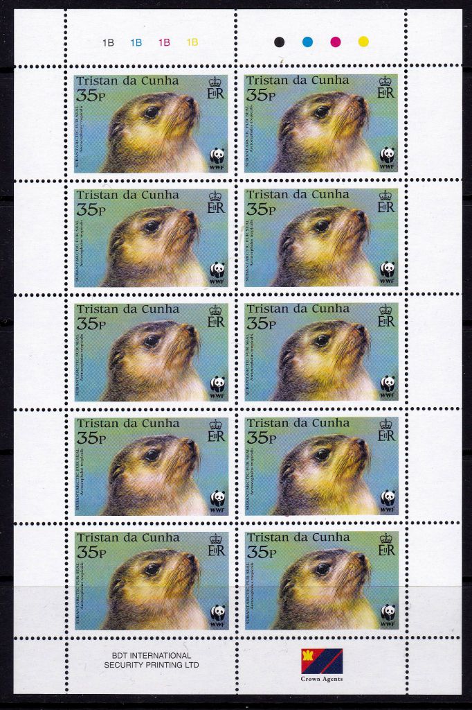 Тристан да Кунья,фауна,WWF,тюлень,4 м/л- 60 михель евро - фото фото фото 3