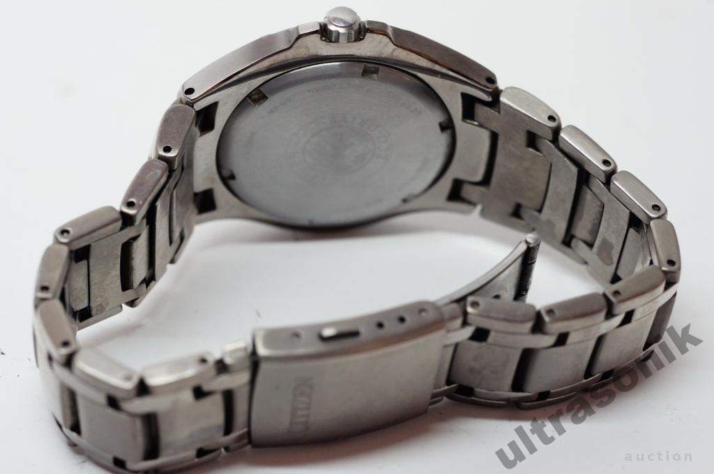 Годинник TITANIUM CITIZEN Eco-Drive 100м. дата серый циферблат №2 Вживане - фото фото фото 6