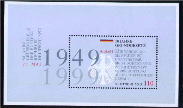 ZM Германия ФРГ 1999 г  MNH - фото фото фото 0