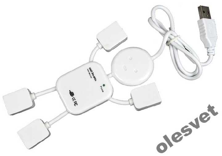 USB HUB 4 port  разветвитель Человечек - фото фото фото 1