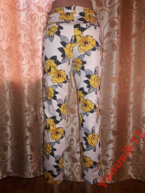 Стильные укороченные брюки zara basic - фото фото фото 3