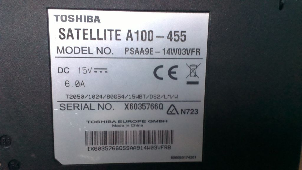 1802 - Корпус    (корито) Toshiba A100    (розборка) - фото фото фото 2