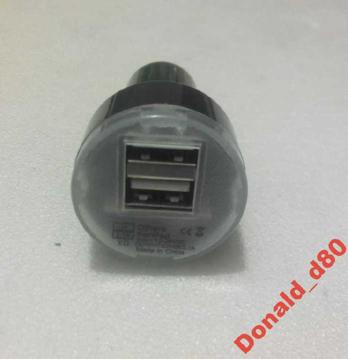 Автомобільна USB зарядка в прикурювач, 2 USB - фото фото фото 0