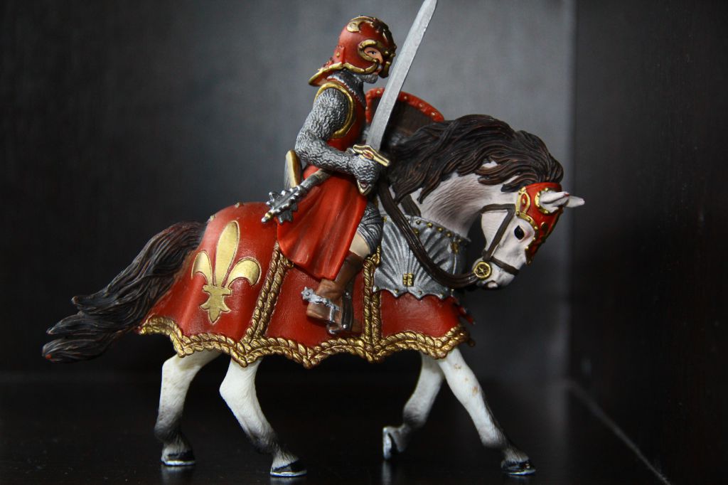 рыцарь на коне с мечем SCHLEICH 90-100мм ФРГ - фото фото фото 1