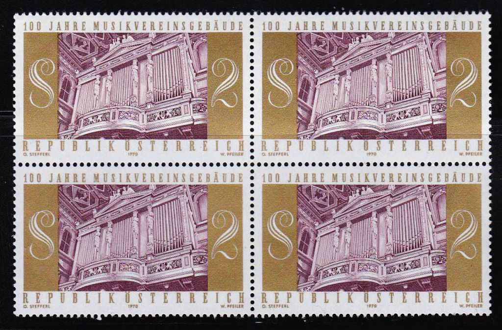 ZM Австрия  1970 г   MNH - квартблок - фото фото фото 0