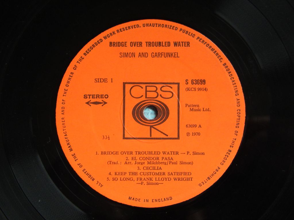 Simon And Garfunkel ‎– Bridge Over Troubled Water  (CBS ‎– 63699, UK) EX+/EX+ - фото фото фото 2