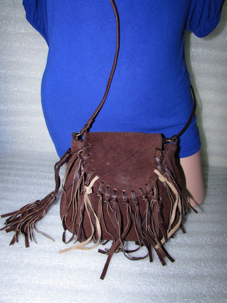 КРАСИВАЯ МОДНАЯ ЗАМШЕВАЯ СУМКА crossbody ~TOPSHOP~ ИНДИЯ - фото фото фото 4
