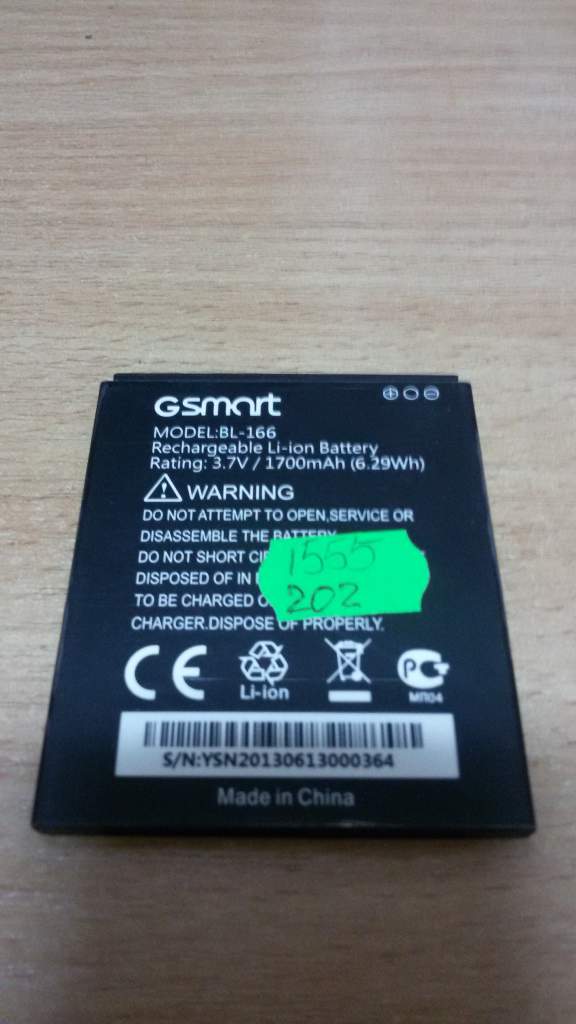 ПРОТЕСТИРОВАН Аккумулятор батарея ОРИГИНАЛ!GSMART BL-166 1555 mAh ОРИГИНАЛ! - фото фото фото 0