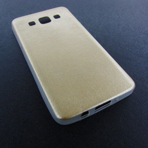 ЧЕХОЛ НАКЛАДКА КОЖА Samsung A3 A300 LEATHER CASE gold - фото фото фото 1