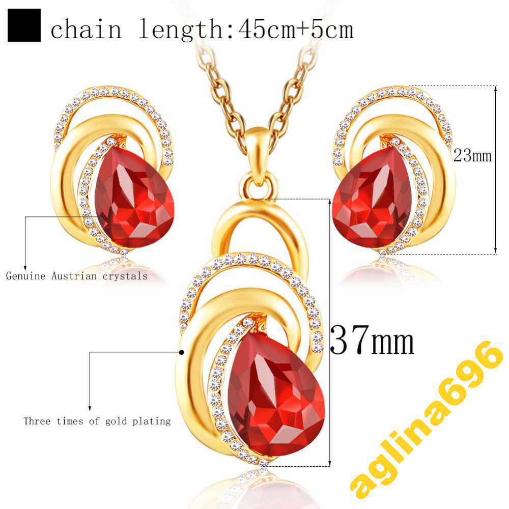 РОСКОШНЫЙ НАБОР СЕРЬГИ+КУЛОН Fashion18K gold - фото фото фото 1