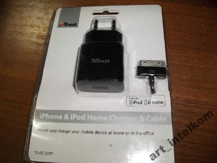 TRUST iPhone &amp;amp; iPod Home Charger &amp;amp; Cable - фото фото фото 0