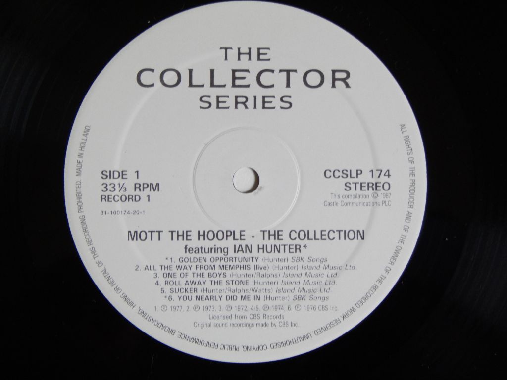Mott The Hoople Featuring Ian Hunter ‎– The Collection EX+/NM-/NM- - фото фото фото 3