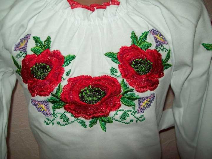 Блуза Вышиванка (интерлок) 28 размера - фото фото фото 1