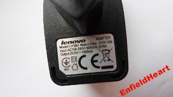 Зарядное устройство Lenovo C-P38U 5V--1A ORIG - фото фото фото 1
