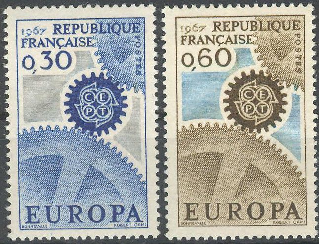 Франция 1967 Европа CEPT Mi 1578-1579 MNH - фото фото фото 0