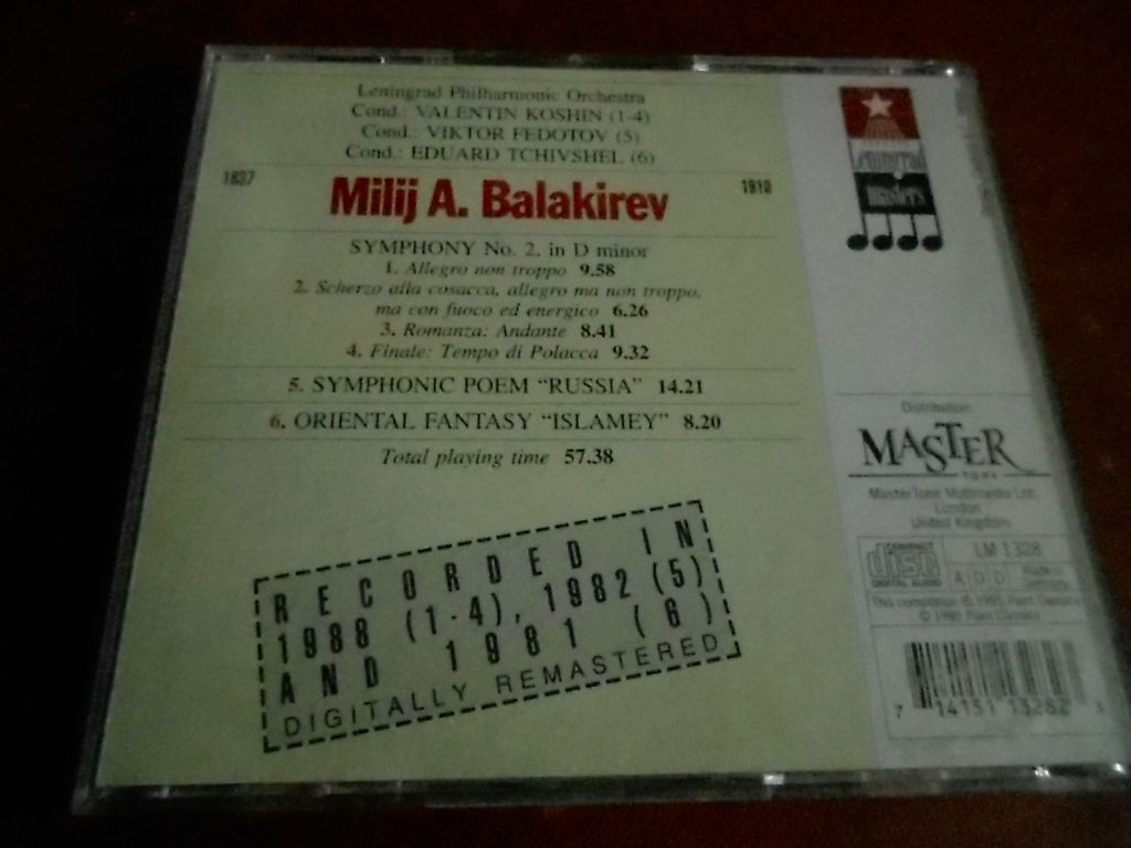 Balakirev Symphony No.2/Russia/Islamey CD фирменный б/у - фото фото фото 1