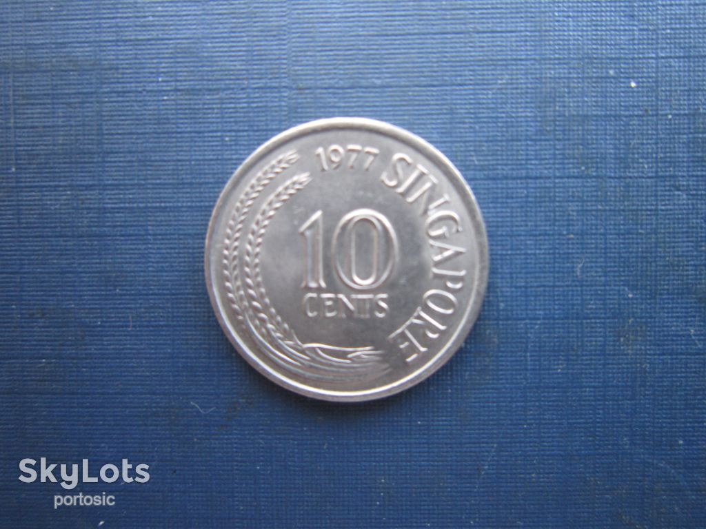 Монета 10 центів Сінгапур 1977 фауна риба морський коник - фото фото фото 0