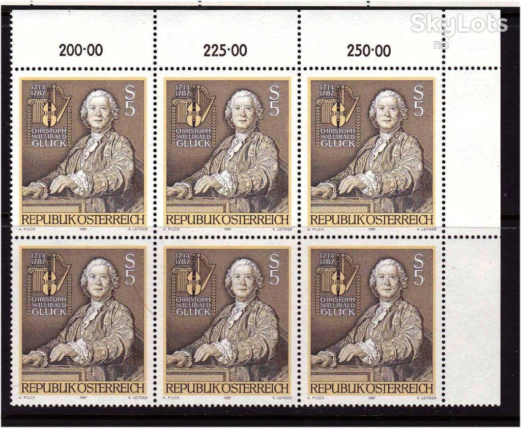 Австрия 1987 г MNH - личности - шестиблок - - фото фото фото 0