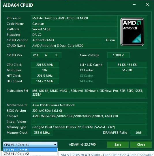 Процесор з ноутбука ASUS X5DAD AMD Athlon II M300 2000 MHz AMM300DB022GQ - фото фото фото 5