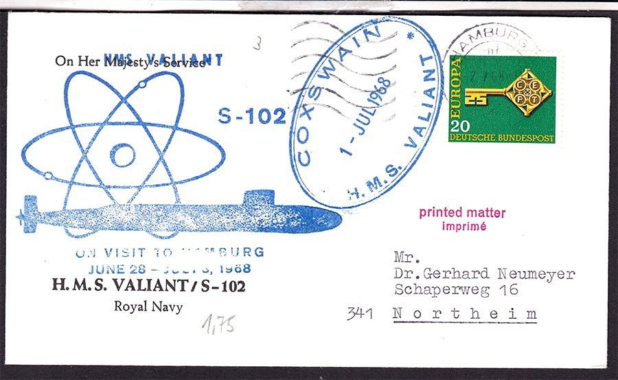 Флот . ГЕРМАНИЯ  ХМК КПД  СГ 1968  г -  ПОДВОДНАЯ ЛОДКА - фото фото фото 0