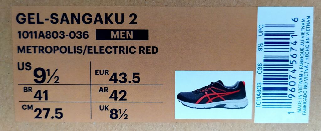 Кросівки чоловічі ASICS® GEL-SANGAKU 2 original 43.5EU - фото фото фото 10
