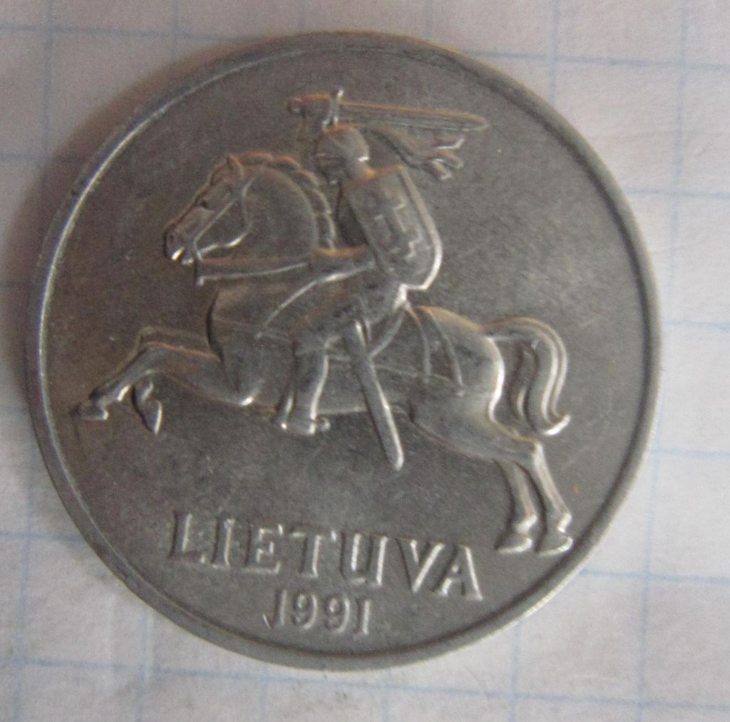 ЛИТВА.  5 ЦЕНТОВ 1991 Г. - фото фото фото 0