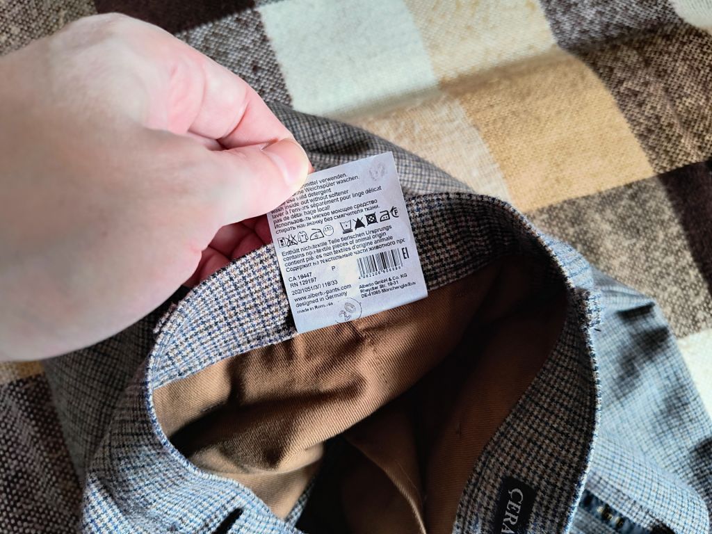 Штани Alberto Ceramica Wool Pepita Slim Fit - фото фото фото 7
