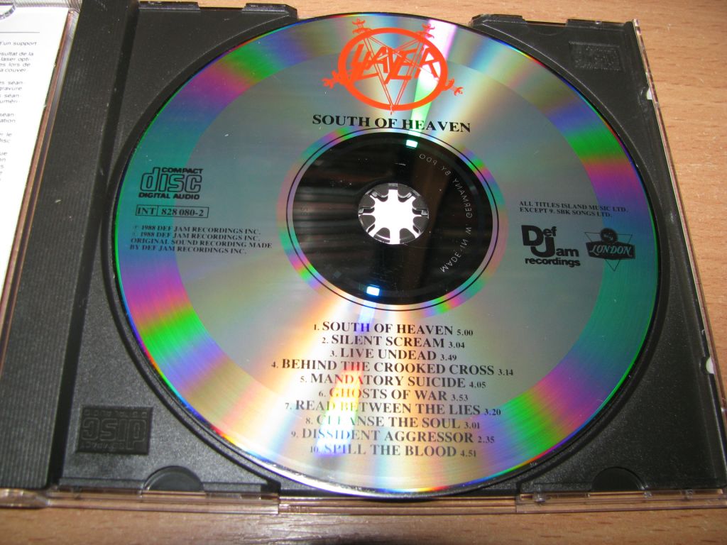 SLAYER - South Of Heaven     (1988 Def Jam PDO 1st press) - фото фото фото 2