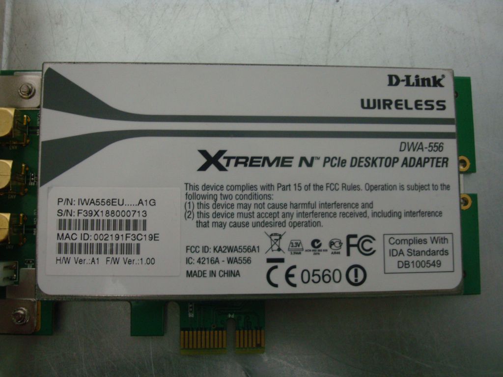 Wi-Fi адаптер D-Link DWA-556 Xtreme N PCI Express x1 - фото фото фото 2