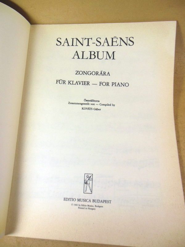 Saint-Saëns Album. Zongorara Für Klavier - For Piano - фото фото фото 1