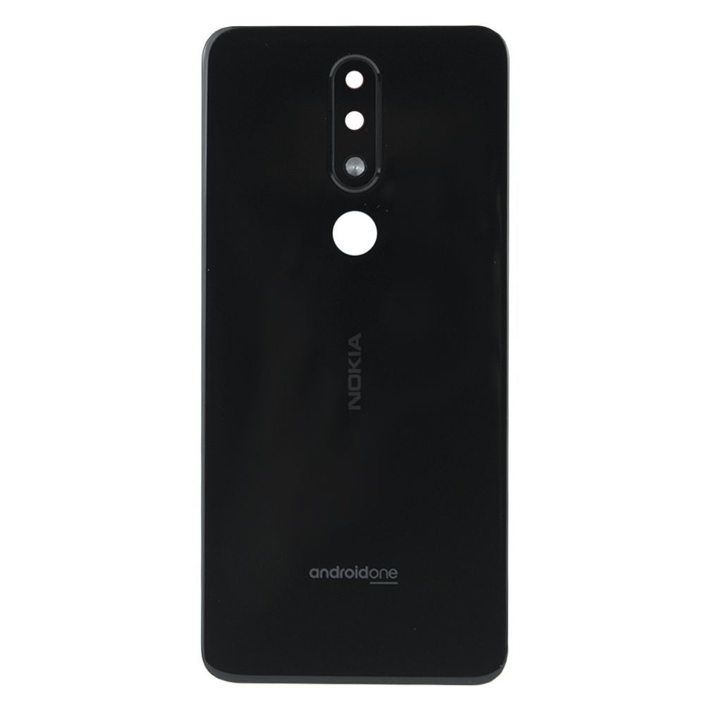Задня частина корпусу Nokia 5.1 Plus Black  (з склом камери) - фото фото фото 0
