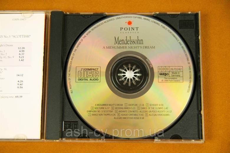 Музичний диск CD. Класика. MENDELSSOHN - фото фото фото 5